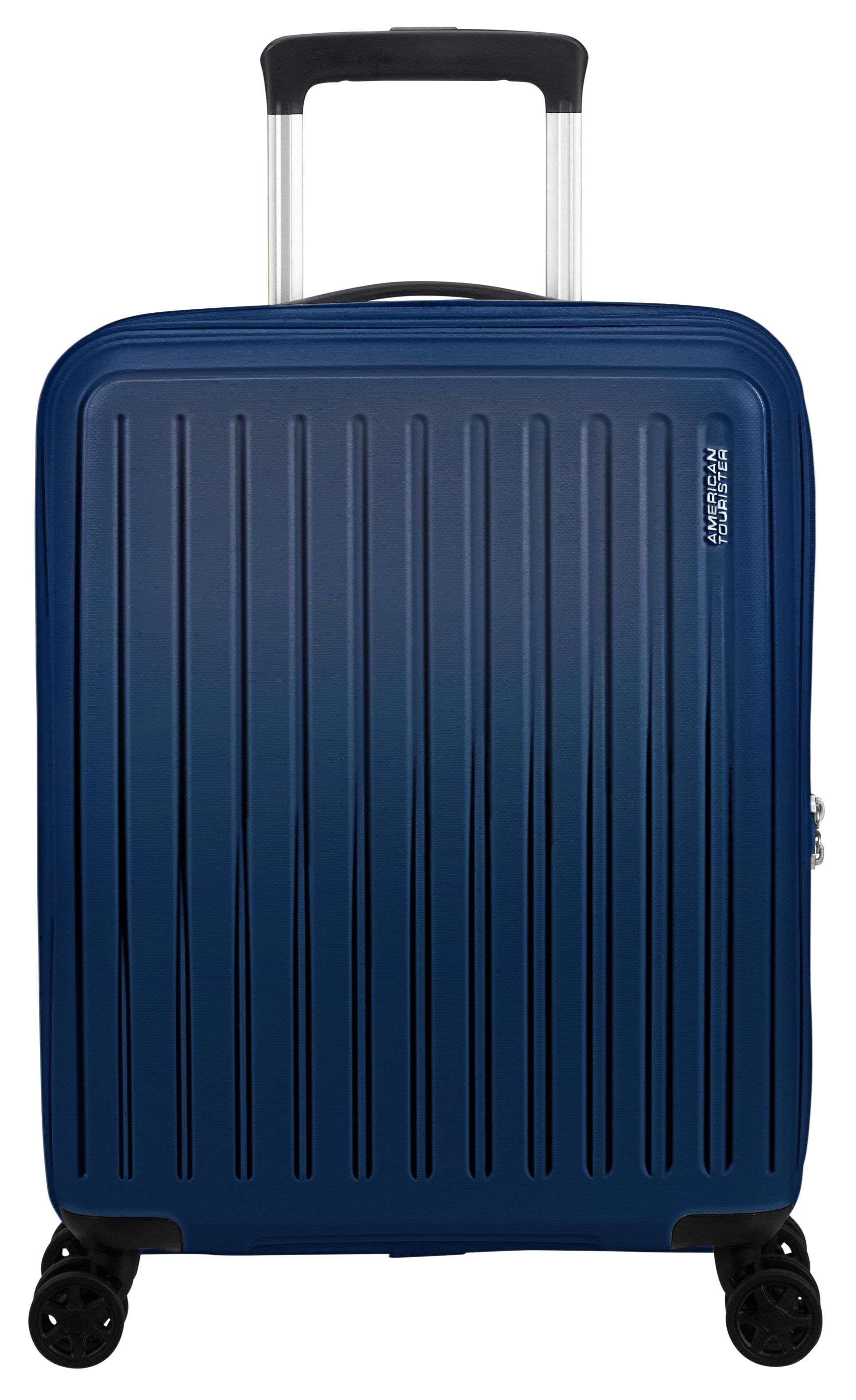 Hartschalen-Trolley AMERICAN TOURISTER "REJOY, verschiedene Größen und Farben", Gr. B/H/T: 40cm x 55cm x 20cm 35 l, blau (navy blau), Polypropylen, unifarben, Koffer, Hartschalen-Koffer personalisierbar versenktes TSA-Schloss Image