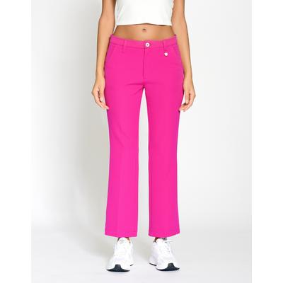 Stoffhose GANG "GANG Hosen Wide Fit 94CINZIA KICK", Damen, Gr. 29, Normalgrößen, pink (fuchsia), 88% Polyester, 12% Elasthan, Hosen Image