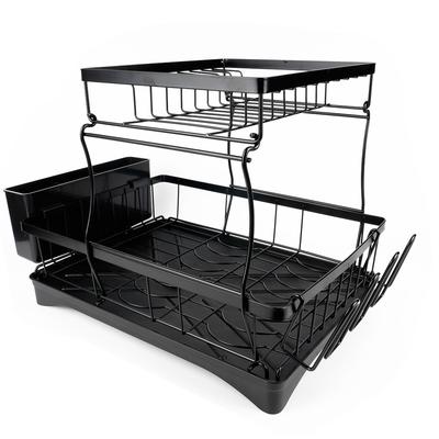 TEMU Drainage Storage Rack Two-layer Detachable Design With Drain Port Cutlery Holder Cup Holder Image