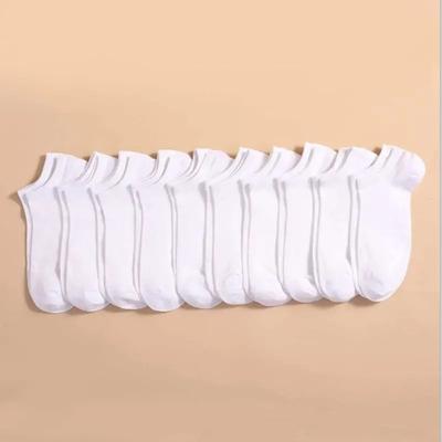 TEMU 10/20 Pairs Of Unisex Casual Plain Boat Socks, Thin Breathable Comfortable Deodorant Absorbent Low-cut Ankle Socks For Men And Women Image