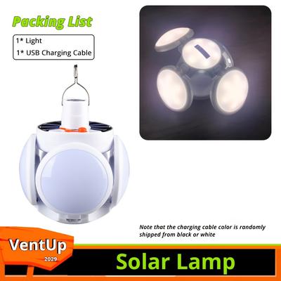 TEMU Solar Rechargeable Camping Light Remote Control Tent Light Portable Led Camping Light Hanging Usb Rechargeable Light For Camping, Hiking, Fishing, Night Lighting, Macrocosm Image