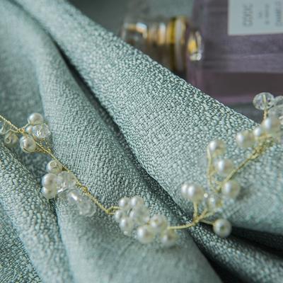 TEMU 2 Panel Green Vintage-style Sheer Curtains - Semi-transparent Polyester, Grommet Top, Ideal For Living Room & Bedroom Decor, , Classic Japanese Desig Image