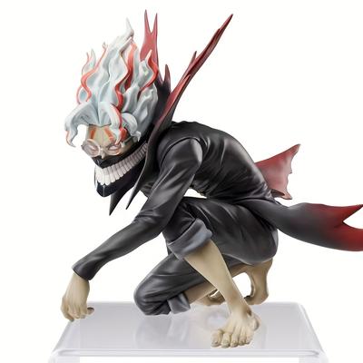 TEMU High-detail Anime Figure - Combat With Hair, Black Jacket & Cape, Ideal For Anime Dashboard Ornament Or , Gift For Fans, Anime Ornament | Dynamic Figure | Costume, Anime Room Decor Image