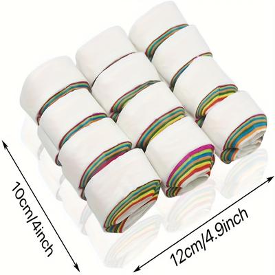 TEMU 12pcs Vibrant Magic Paper Rolls -, Flexible Illusion Props For Stage Performances & Fun | Red, Green, | Parties, Creative Play & Casual Fun, Party Accessories | Design | Rolls Image