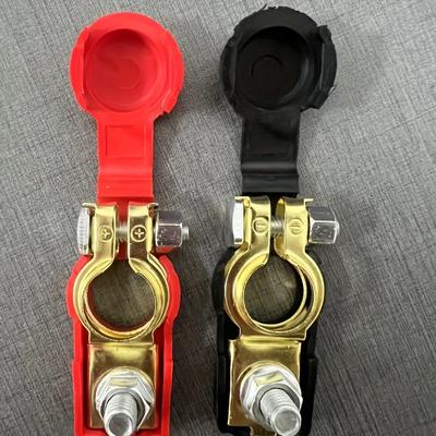 TEMU Universal Automotive Terminal Clamps For Copper Battery Cables, With An Inner Diameter Of 17-18mm, Suitable For Negative And , Ideal For Car Battery Replacement And Repair. Image