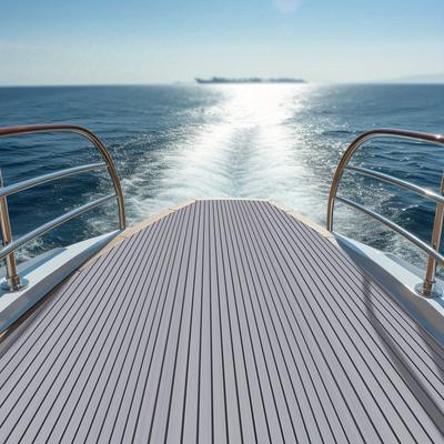 TEMU 240cm X 90cm X 6mm Eva-schaum Deckbeschläge Für Boote Yacht Marine Bodenbelag Rutschfester Teppich Mit Kleberücken Synthetische Teakholz Bodenbelag Matte (grau Mit Schwarze) Image