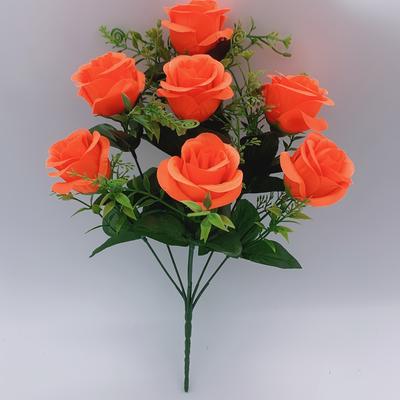 TEMU 1pc Artificial - Vibrant Roses With , Indoor/outdoor Decor, Home & Holiday Decorations, Handcrafted Flowers, No Battery Required, Decorations|realistic Artificial Roses| Greenery Arrangement Image