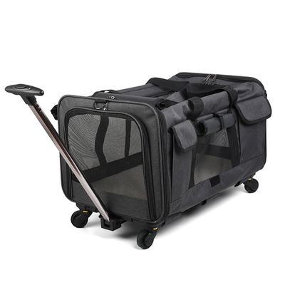 TEMU 1pc Portable Outdoor Camping Trolley Case, Detachable Dog Trolley Case,extra Large Foldable Pet Outdoor Camping Bag Cat Travel Carrier Bag Image