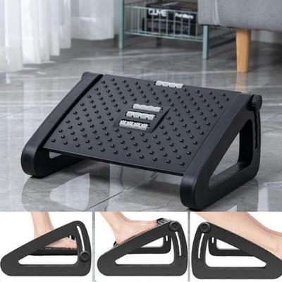 TEMU Desk Footrest Adjustable Angle 10°- 45° With Textured Surface Massage Rollers, Adjustable Under Desk Footrest, Foot Rest For Under Desk With Massage, Foot Stool Under Desk Image