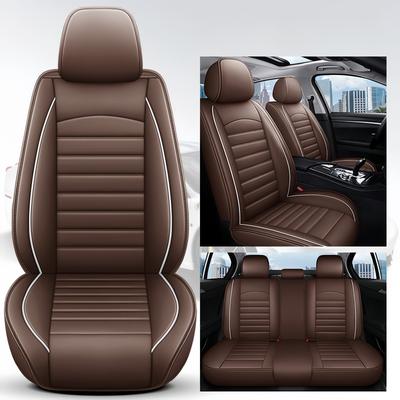 TEMU 5-for Seat Seat Cover Set, New Model, High-end, , Universal, Full Coverage, All-inclusive, Full Cover, Breathable, Vehicle Seat Protection Cover, Seat Cushion Cover, Car Interior, Car Accessorie Image