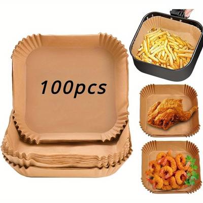 TEMU Pack Air Fryer Liners, Paper Sheets For Baking, Roasting & Microwave - Easy , Individual Sheets For Cooking - Hotel & Commercial Use Image