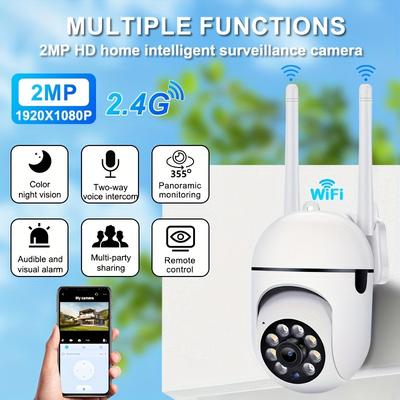 TEMU Indoor Surveillance Camera, 1080p Wifi, Detection, 360° Auto Tracking, Audio, Upgraded Infrared Night , Cloud & Sd Card Storage Image