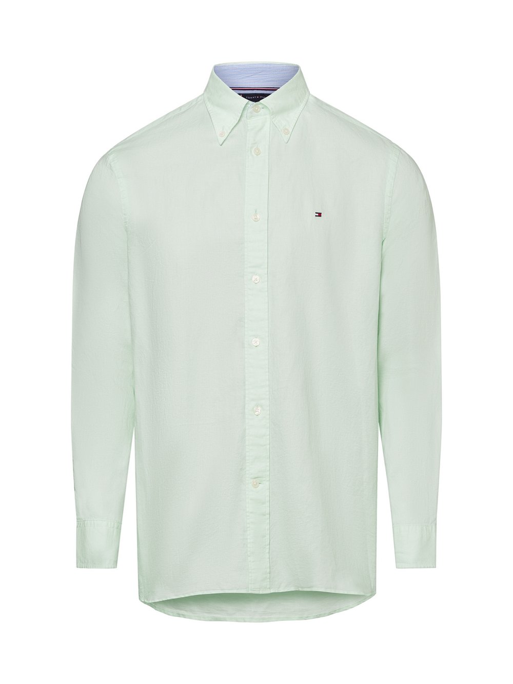Tommy Hilfiger Freizeithemd mit Leinen-Anteil Herren Regular Fit Baumwolle mint, XXL Image
