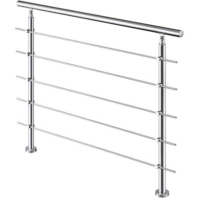 Aica Sanitaire - aica Handlauf 180cm Geländer 5 Querstäbe Treppengeländer Brüstung 201 Edelstahl Image