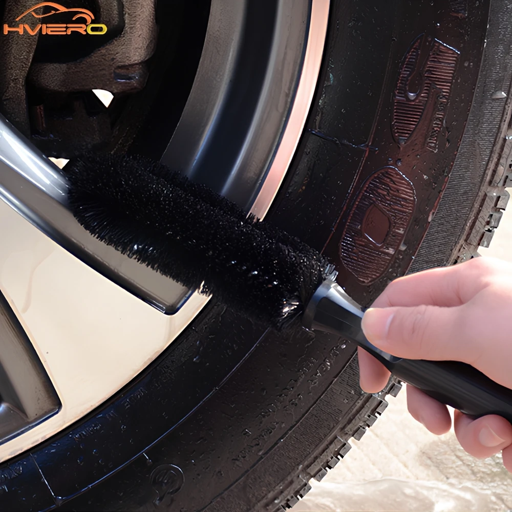 Auto Rad Pinsel Reifen Reinigung Pinsel Werkzeuge Auto Felge Wäscher Reiniger Duster Griff Motorrad Lkw Räder Auto Detaillierung Pinsel Image