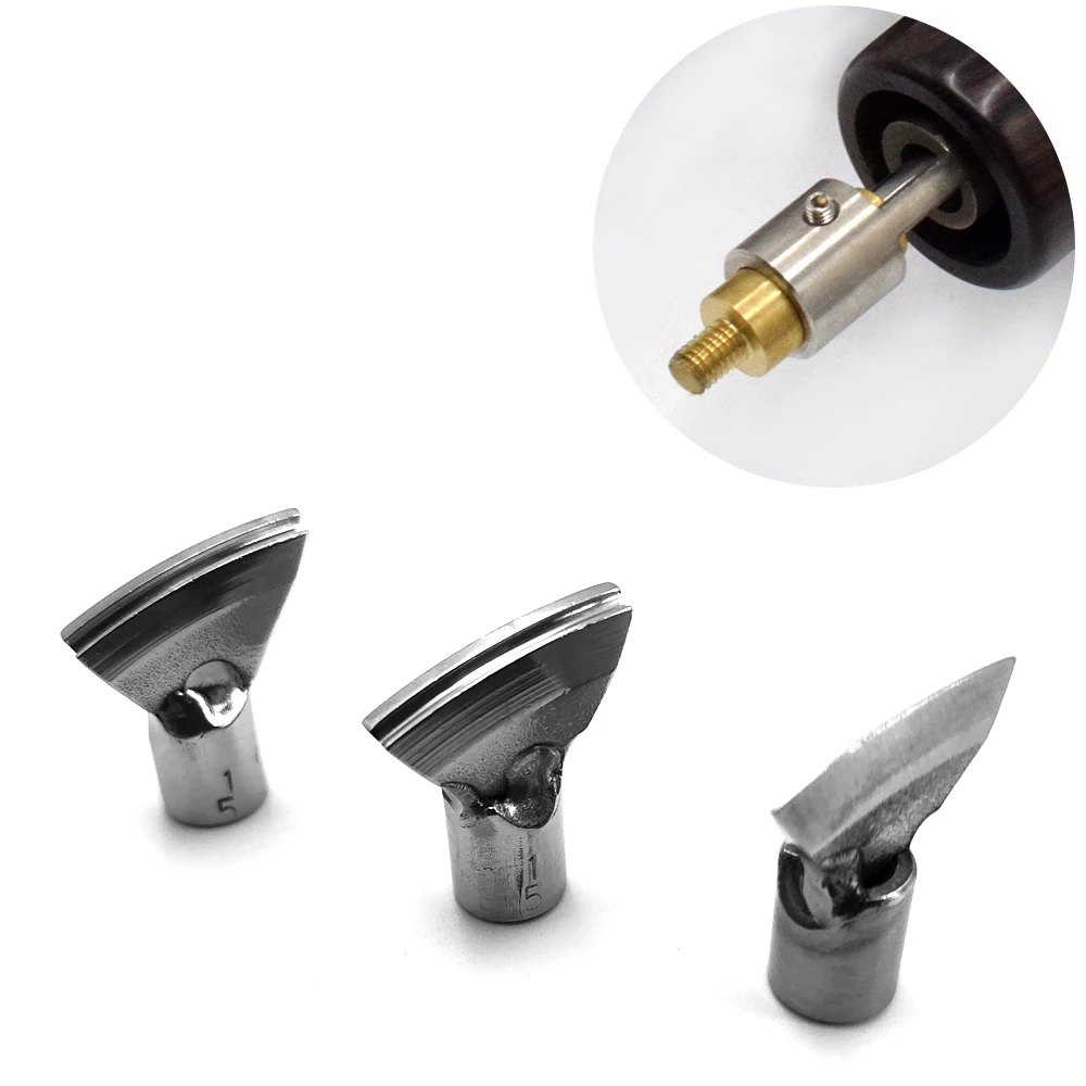 Leder Handwerk Rillen Werkzeug Rand Creaser Spitze Sektor-Förmigen Kopf M5 Gewinde für, Der Gewölbte Rand Und Rillen Dekoration linie Image