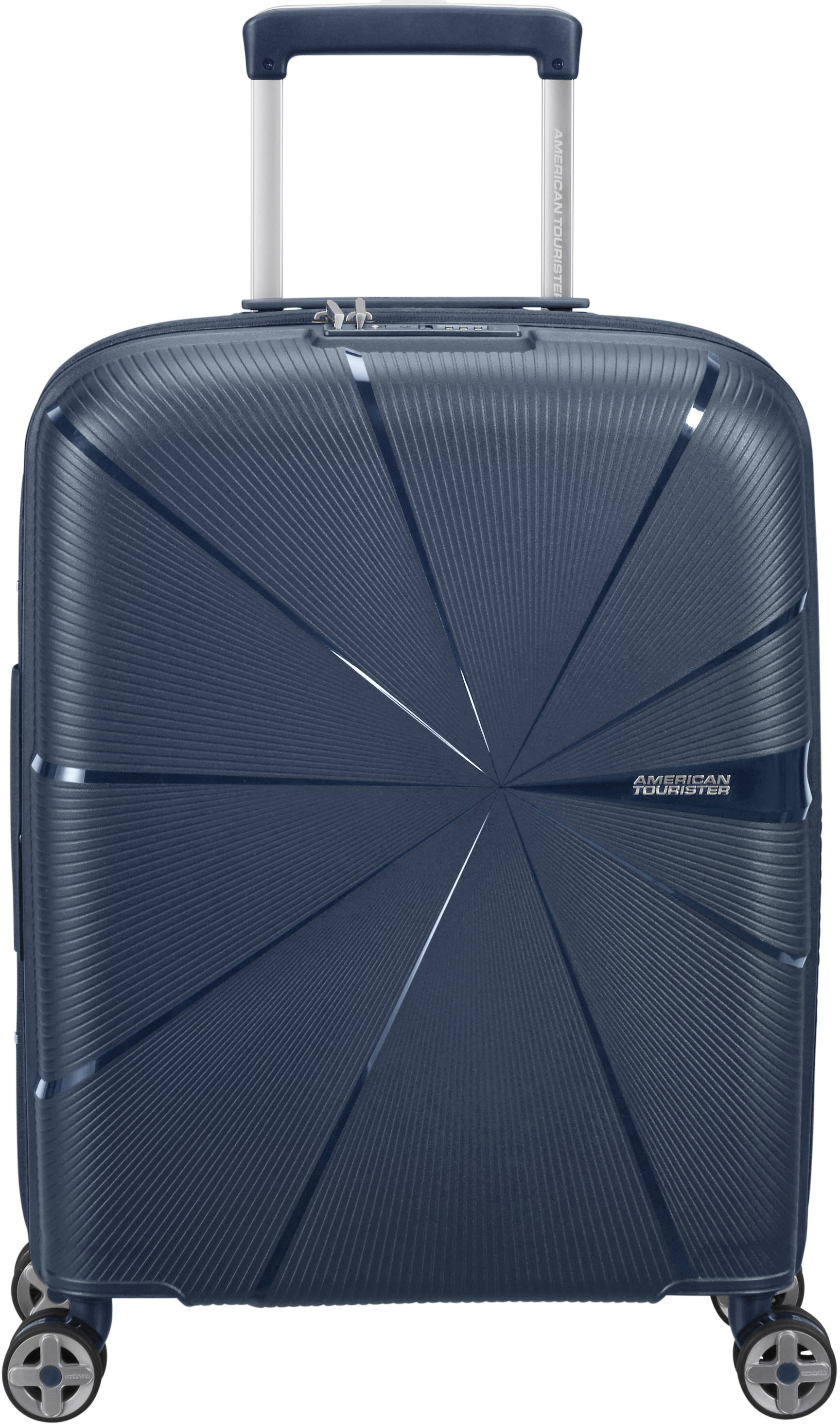 Hartschalen-Trolley AMERICAN TOURISTER "STARVIBE, in verschiedenen Farben und Größen", Gr. B/H/T: 40 x 55 x 20 37, blau (navy), Polypropylen, unifarben, Koffer, Handgepäck-Koffer Reisegepäck Koffer TSA-Zahlenschloss Image