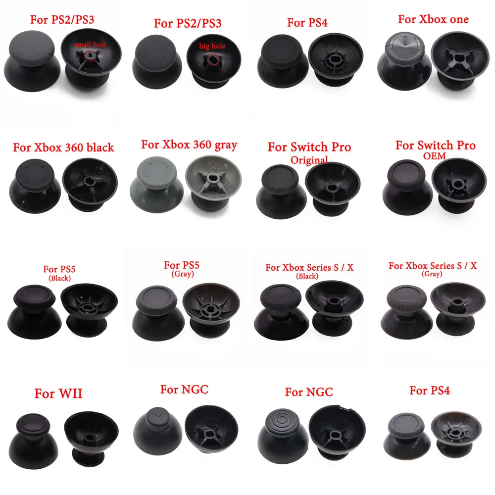 2/10 stücke Für PS2 PS3 PS4 PS5 Xbox One 360 Serie S X WiiU NGC Gamepad Controller 3D Analog joystick Pilz Stick Grip Kappe