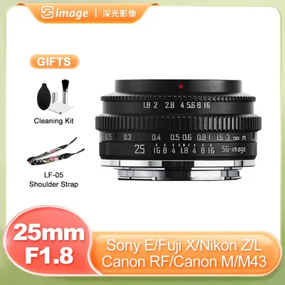 SG Bild 25 mm F1,8 manuelles Objektiv mit großer Blende für Sony E Nikon Z Canon R Sigma Leica L Canon EOS M M43 Fuji X R6 ZVE XT A6300