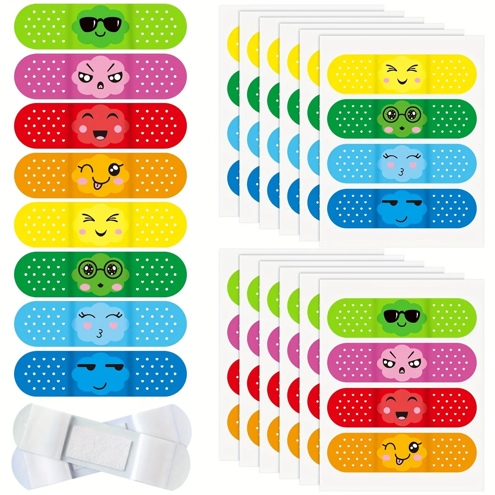 24/48/72 stücke PE Nette Cartoon Pflaster Wunde Dressing Patch Gips Wasserdichte Bandagen Haut Band Selbst-klebe Atmungsaktive Verband Image