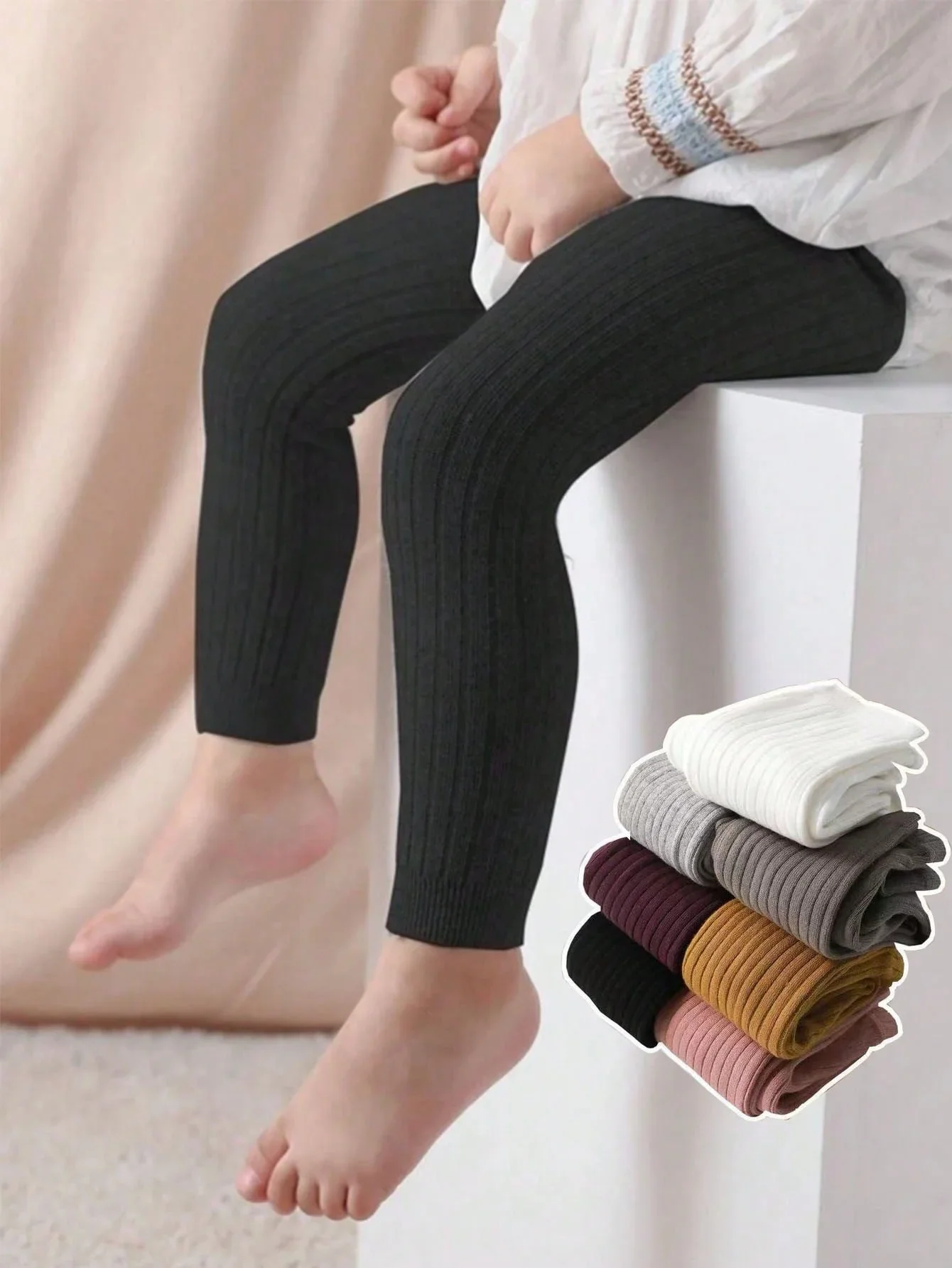 1 Packung kurze Kinderhosen, Babyhosen aus reiner Baumwolle, ingwergelbe Mädchen-Baby-Hosen mit kurzem Boden Image