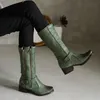 Gothic Runde Kappe Cool Winter Oliv Armee Grün Damen Schuhe Kampf Stiefel Reißverschluss Mitte der