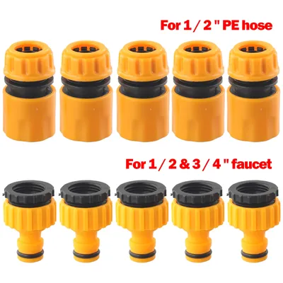 10pcs/set 3/4& 1/2 Inch Graden Hose Water Tap Threaded Connector Faucet Adapter For Patio Nursery Stock Lawn