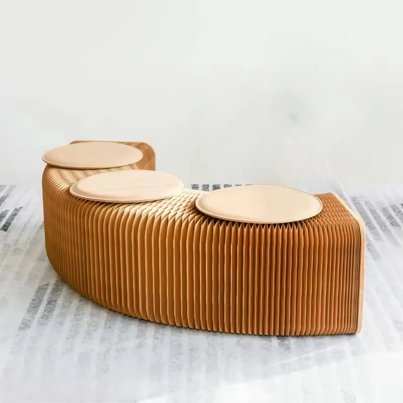 Ausziehbare Sofabank – modische kleine Möbel im skandinavischen Stil, niedrige kreative Bank für den Hausgebrauch, platzsparend Image