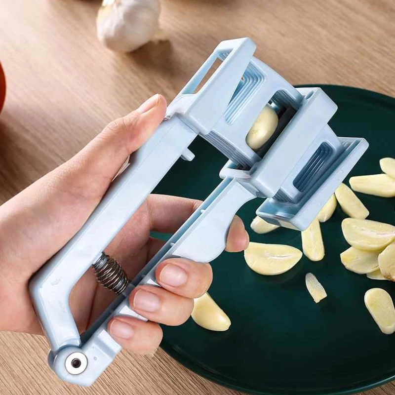 Edelstahl klinge Ingwer Separator Presse Knoblauch scheiben Messer Haushalt Gemüse Werkzeug tragbare Ingwer Knoblauch scheiben Artefakt Image