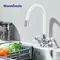 White/Blcak Freely-Rotating Kitchen Sink Faucet Hose Spout Cold Hot Water Mixer Kitchen Washbasin