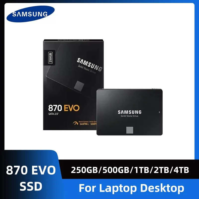Original Samsung 2.5 ''Sataiii SSD 500 Evo 1TB 2TB 4TB 250GB GB interne Solid-State-Laufwerk-Speicher diskette für Laptop oder Desktop Image