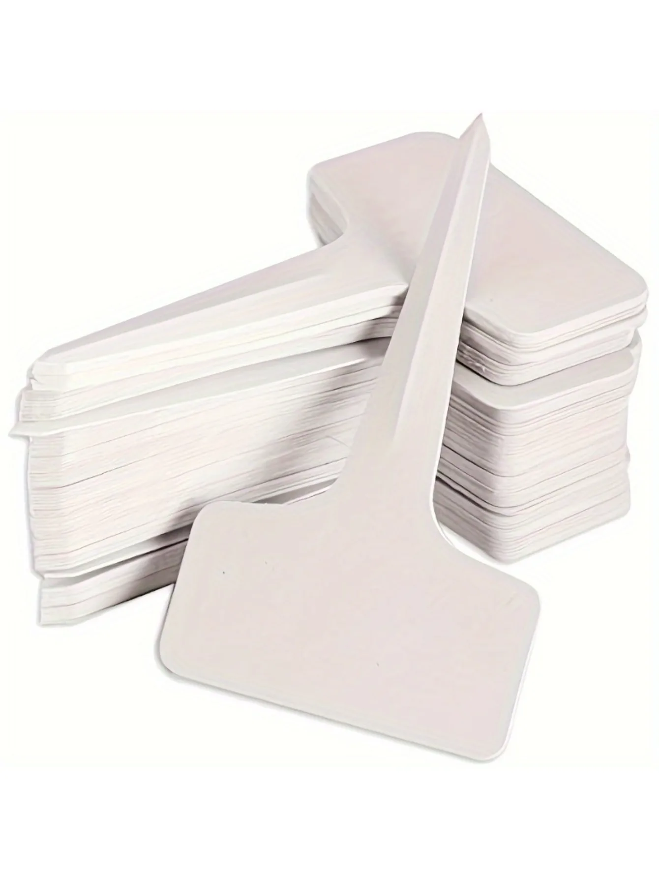 100 Stück langlebige T-förmige Gartenetiketten – wetterfeste Kunststoff-Pflanzenmarkierungen für Innen- und Außengärten, Kindergärten, Bauernhöfe – Ea