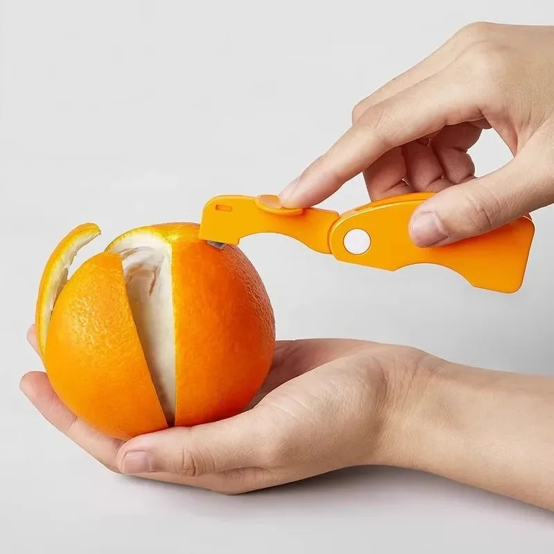1/5/10 Stück Orangenzitronenschäler, kreativer Schneider, Orangenschäler-Werkzeug mit Klappgriff, Obstschäler, Gemüse- und Obstwerkzeuge Image
