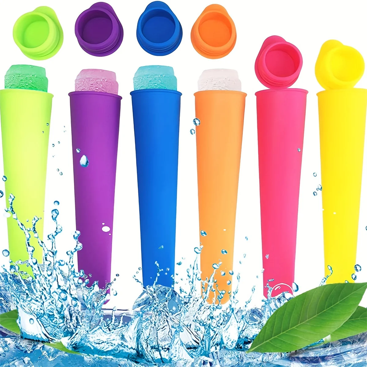 6 teile/los Sommer Eis Form Wiederverwendbare Lolly Popsicle Diy Lebensmittel-grade Silikon Pop Form Eis Am Stiel Eiswürfel Form küche Gadgets Image