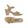 Clarks Damen Sandale, Gr. 7.5, gelb, Leder