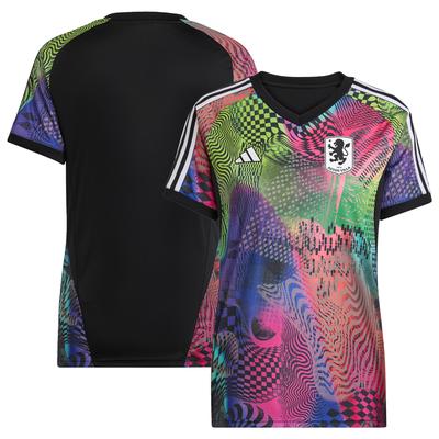 Aston Villa adidas Pride Trikot – Schwarz – Damen Image