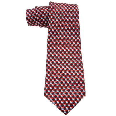 Bordeaux Pictorial Silk Tie