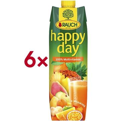 happy day 6er-Pack Fruchtsaft »100% Multivitamin« 1 Liter
