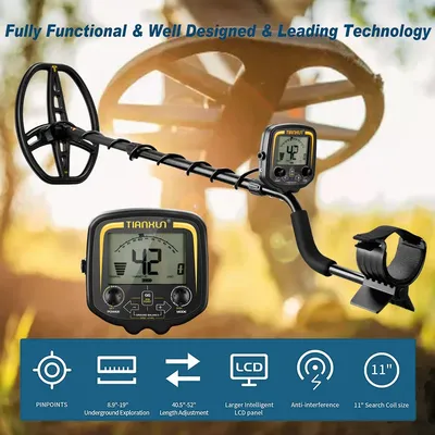 US/EU Professional Underground Metal Detector TX-850 Gold Digger Treasure Hunter Pinpointer Gold