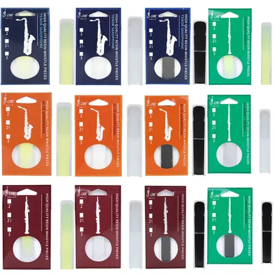 Saxophone Reeds Resin Whistle Bb Tone with Strength 2.5 Reeds for Tenor Alto Soprano Sax/Clarinet Woodwind Instrument Reed Parts