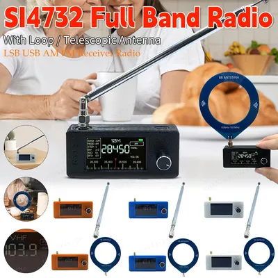 SI4732 Portable Radio 0.5-108mhz LSB USB AM FM Pocket Mini Radio FM/AM Radio HF SW MW VHF Radio