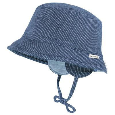 maximo - Baby's Hütchen Musselin Band Ohrenkl. Futter - Hut Gr 39 cm blau