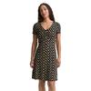Sommerkleid TOM TAILOR, Damen, Gr. 42, N-Gr, schwarz zig zag design, Jersey, Obermaterial: 95% Viskose, 5% Elasthan, bedruckt, casual, regular fit kniefrei, V-Ausschnitt, Kurzarm, Kleider, mit All-Over Print