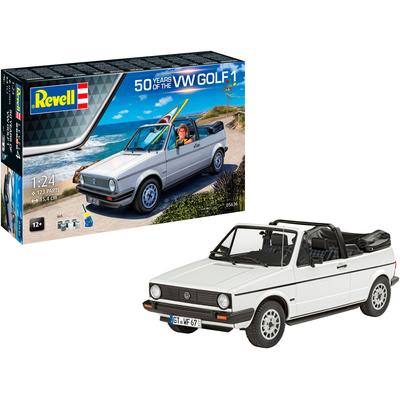 Modellbausatz REVELL "50 Jahre VW Golf 1, Jubiläumsset", weiß, Modellbausätze, KinderB:7,2cm H:5,8cm L:15,4cm, Made in Europe, B:7,2cm H:5,8cm L:15,4cm Image