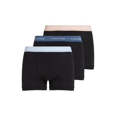 Trunk "TRUNK 3PK", Herren, Gr. L (52), b, vint ind, mln frenzy, h blau wbs, Jersey, Obermaterial: 95% Baumwolle, 5% Elasthan, CALVIN KLEIN UNDERWEAR, körpernah, Unterhosen, mit Calvin Klein Logo-Elastikbund (3 Stück) Image