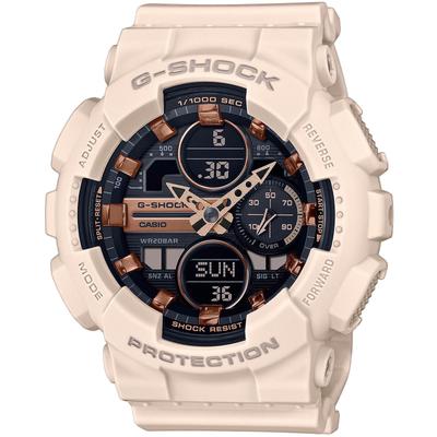 Chronograph CASIO G-SHOCK, beige (rosé, schwarz), Armbanduhren, Damen, Quarzuhr, Armbanduhr, Damen, Herren,Digitaluhr, bis 20 bar wasserdicht Image