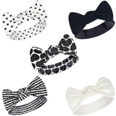 Touched by Nature Baby Girl Organic Cotton Headbands 5pk, Heart, 0-24 Months - Heart