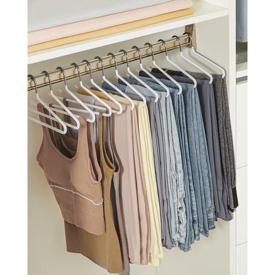 TEMU Songmics 20pcs Trousers Hangers, Metal Scarf Hangers, Non-slip, -plated, 38 X 13cm, White Image