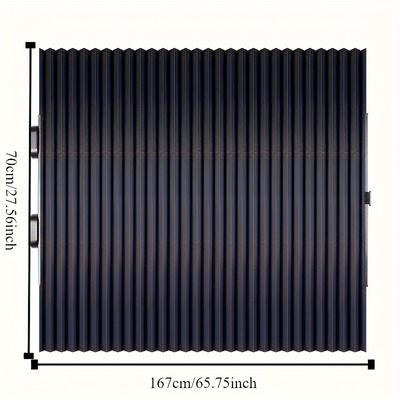 TEMU Front Car Sunshade Visor - Uv Protection, Heat Insulation, Retractable Aluminum Alloy Curtain For Windshield, Fit, Vehicle Heat | Visor| Sunshade Image