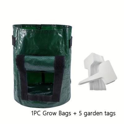 TEMU 6pcs Combo - 1 Grow Bag Labels, Outdoor Gardening Potato Grow Bag, Super Practical Planting Tool With Handle And Lid For Potato And Vegetable Planting Image
